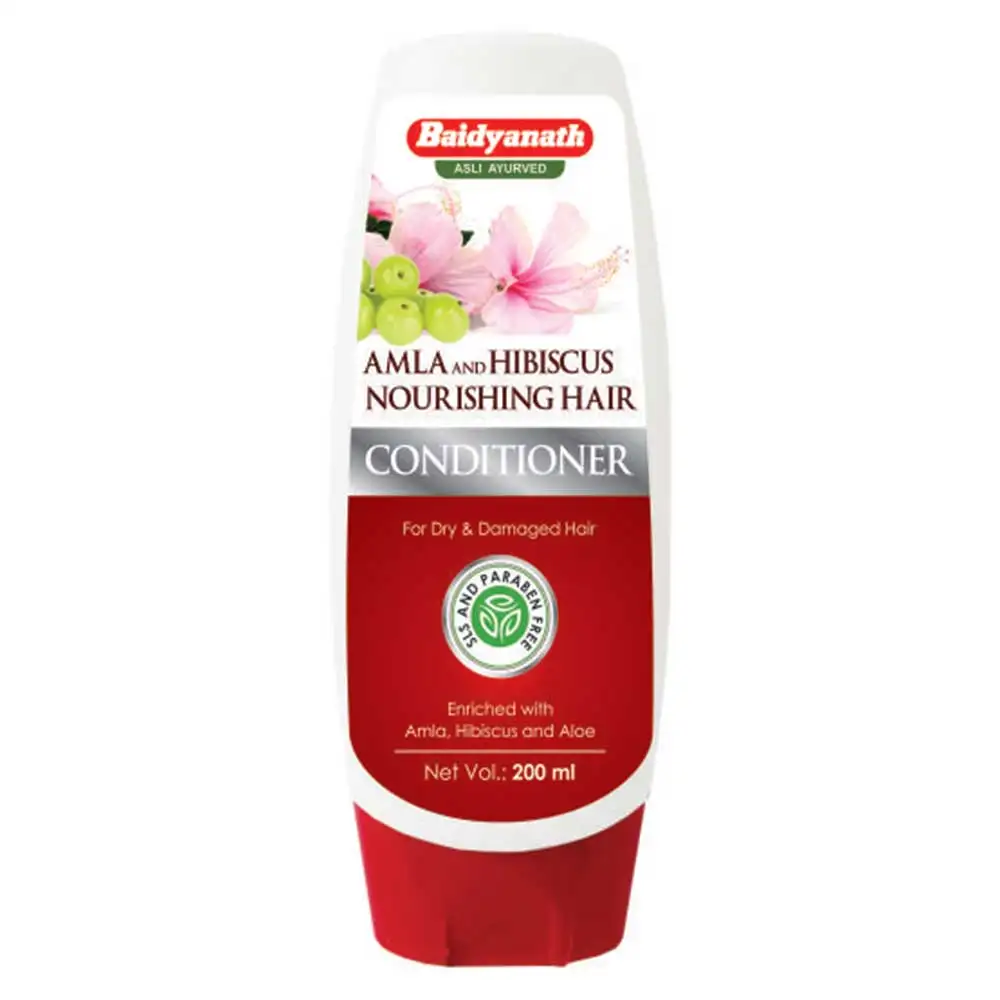 Baidyanath Amla & Hibiscus Nourishing Hair Conditioner,  200 ml  for Dry & Damaged Hair