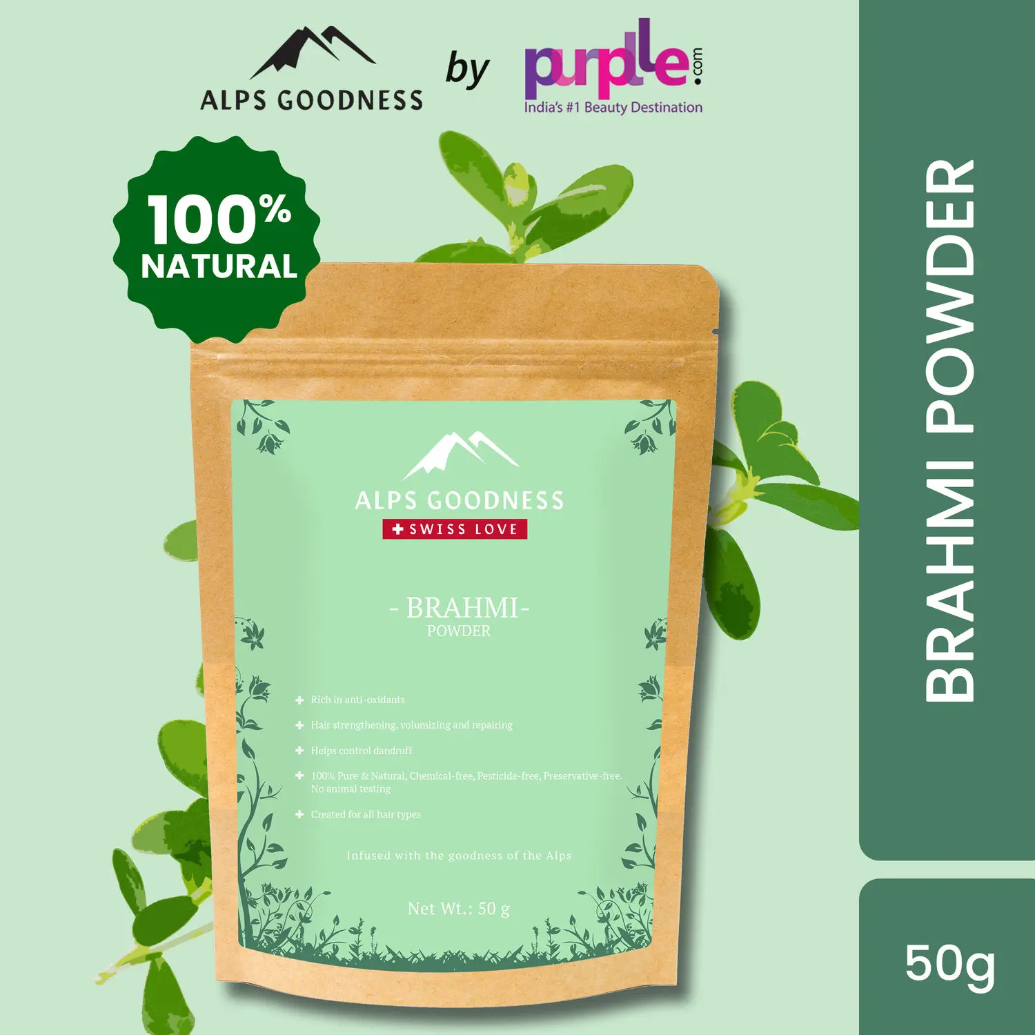 Alps Goodness Powder - Brahmi (50 gm)