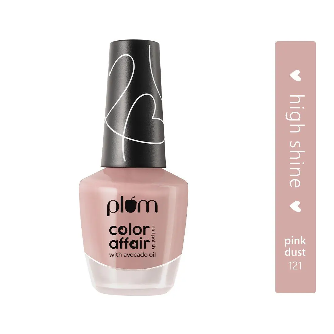 Plum Color Affair Nail Polish - Pink Dust - 121 | 7-Free Formula | High Shine & Plump Finish | 100% Vegan & Cruelty Free