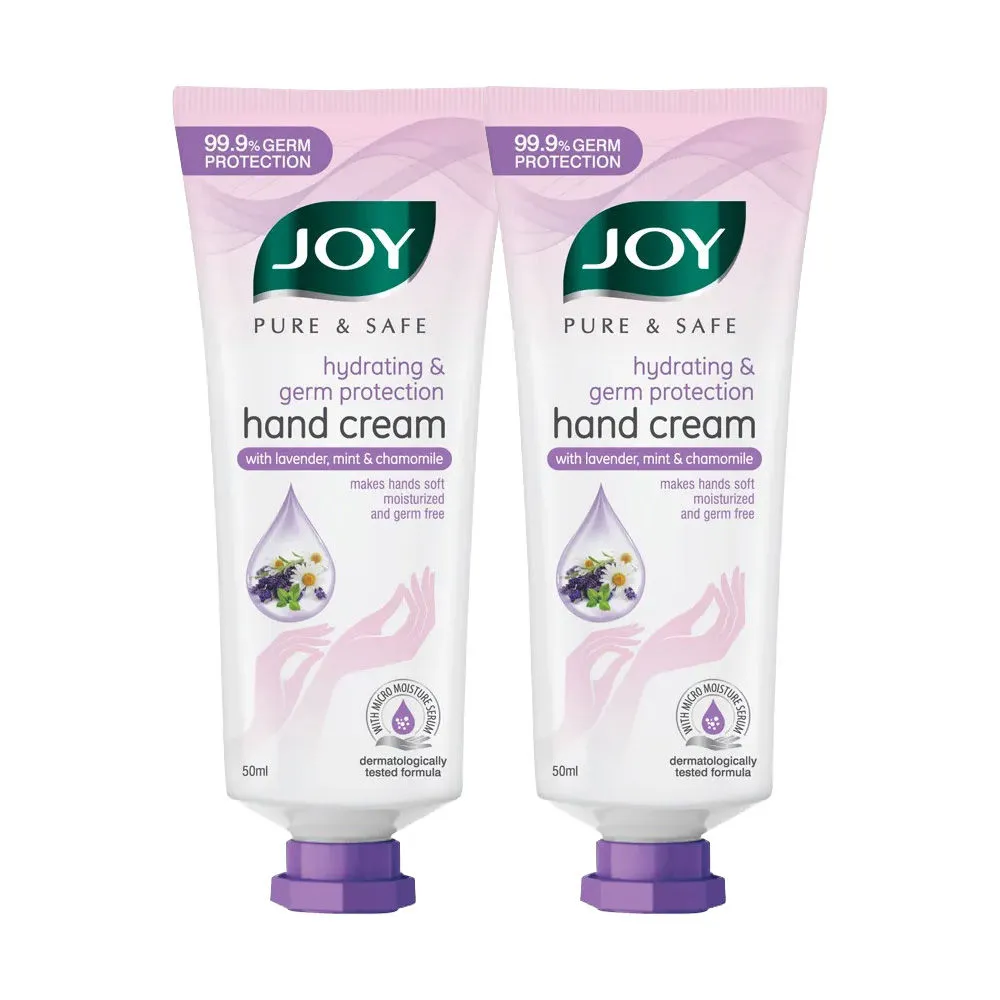 Joy Pure & Safe Hydrating & Germ Protection Hand Cream with Lavender Mint & Chamomile - Pack of 2