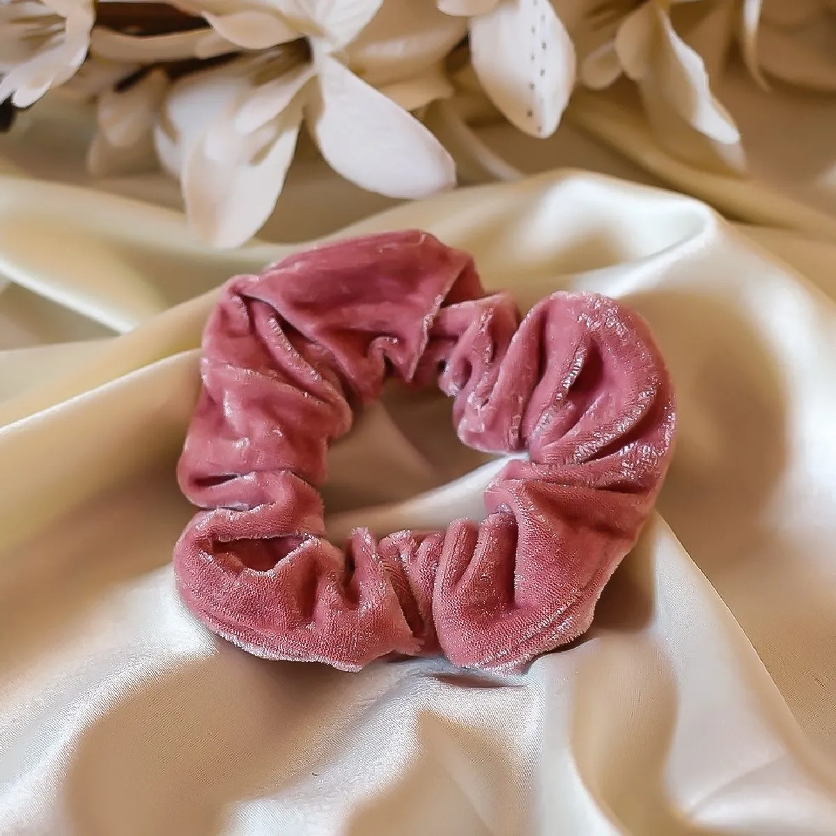 Bellofox Pink Velvet Scrunchie