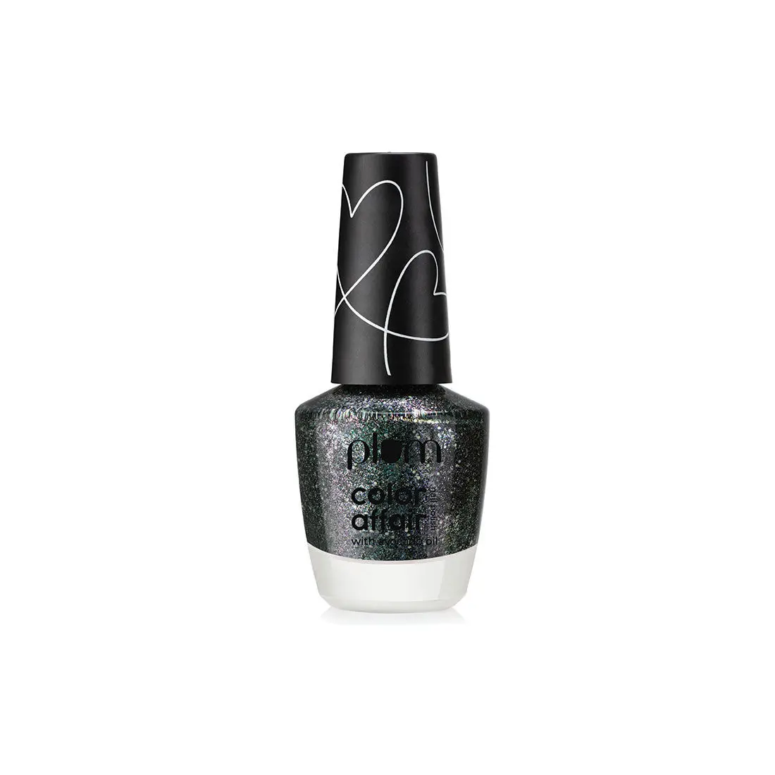 Plum Color Affair Nail Polish All That Glitters Collection | 3D Finish With Pearls & Glitters | 7-Free Formula | 100% Vegan & Cruelty Free | Emerald Sheen - 168