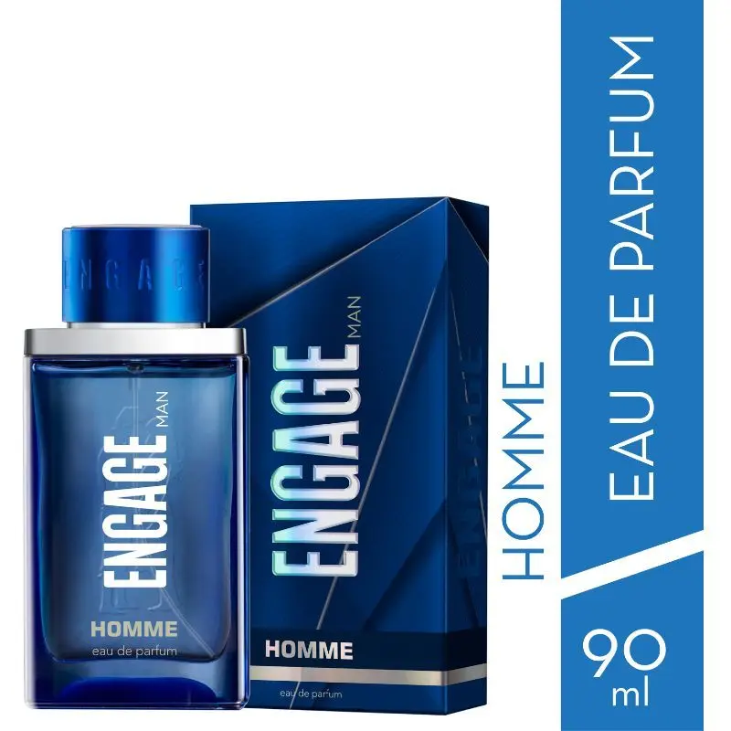 Engage Homme EDP Perfume For Men 90 ml + 3 ml, Citrus and Woody, Premium Long Lasting Fragrance, Perfect Gift For Men, Skin Friendly, Everyday Fragrance