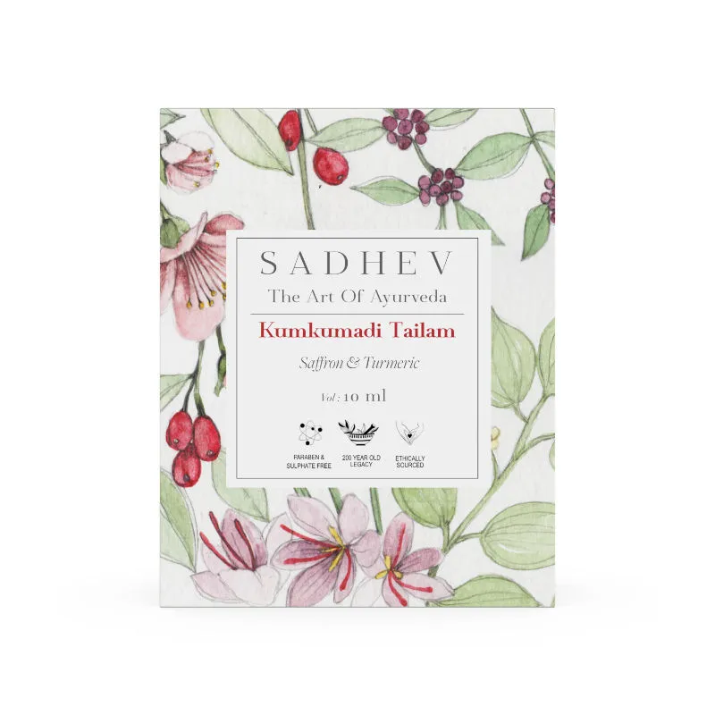 Sadhev Pure Kumkumadi Tailam Face Serum - Saffron & Turmeric