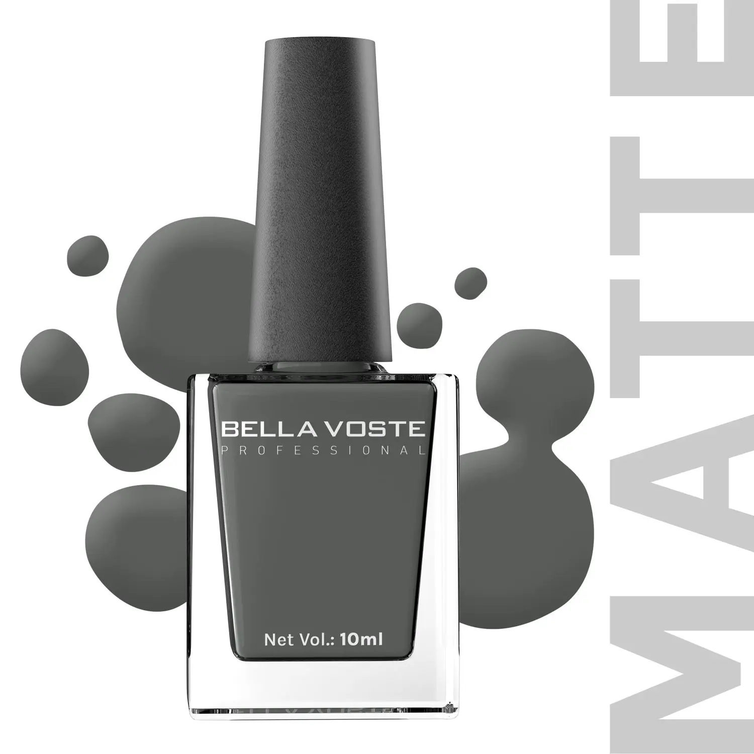 Bella Voste MATTE Nail Polish| Quick Drying Formula| Cruelty Free| Paraben Free & No Harmful Chemicals| Vegan | Lasts for 7 Days & more|Chip Resistant | DEEP MATT Formula with Smooth & Easy Application | Shade no-M01