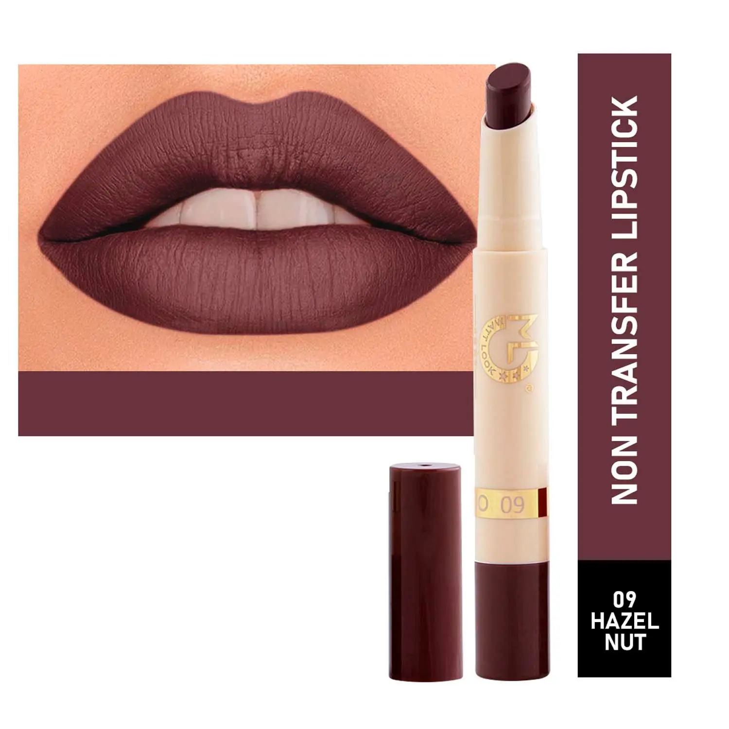 Matt look Velvet Smooth Non-Transfer, Long Lasting & Water Proof Lipstick, Hazelnut (2gm)