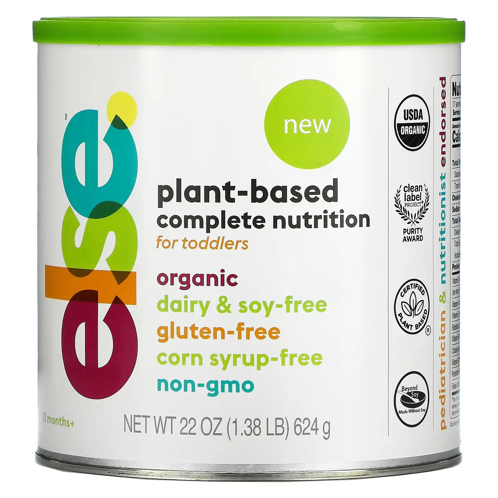 Plant-Based Complete Nutrition for Toddlers, 12 Months+, 22 oz (624 g)