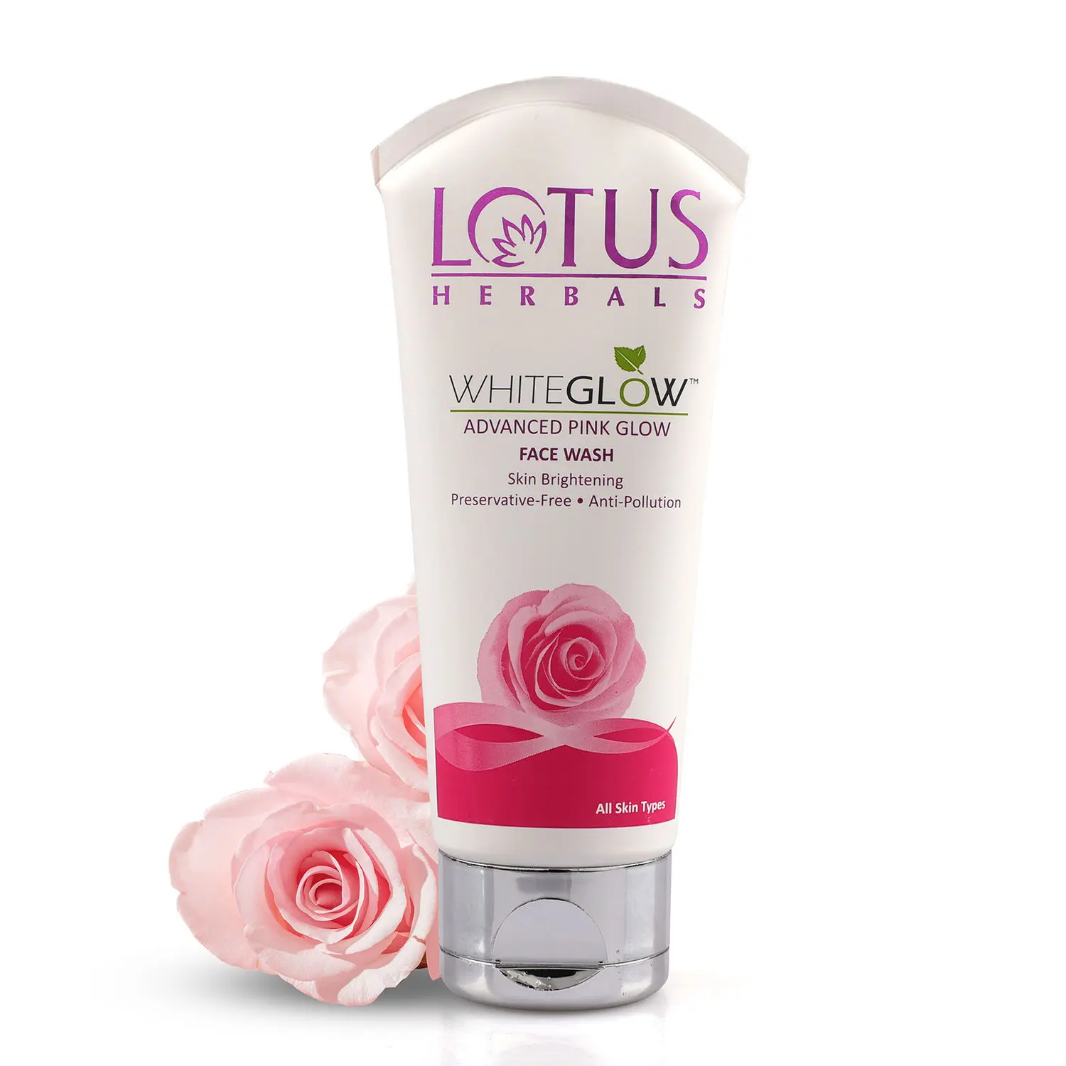 Lotus Herbals Whiteglow Advanced Pink Glow Brightening Face Wash | Skin Brightening | Sulphate Free | Anti-Pollution | For All Skin Types | 100g