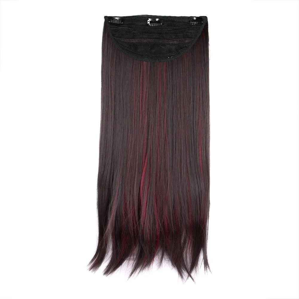 Streak Street Clip-in 24'' Crimped Burgundy Hair Extensions