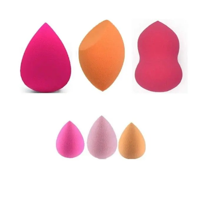 AY Makeup Sponge Puff (Set of 6, Color May Vary), 3 Large and 3 Mini