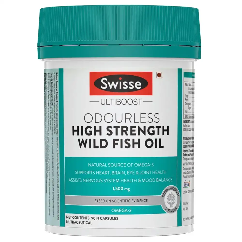 Swisse Ultiboost Odourless High Strength Wild Fish Oil,  90 capsules