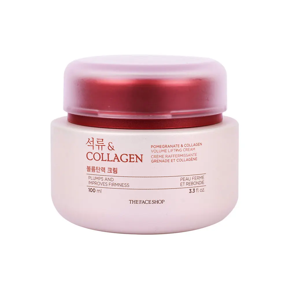 The Face Shop Pomegranate And Collagen Volume Lifting Cream With Pomegranate Extracts To Nourish & Brighten Skin |Korean Skin Care Product Suitable For All Skin Types, 100Ml