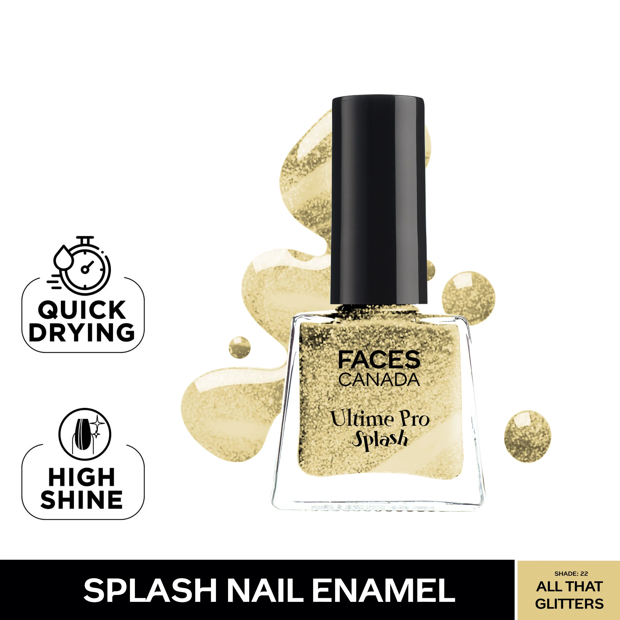 Faces Canada Ultime Pro Splash Nail Enamel - All That Glitters 22