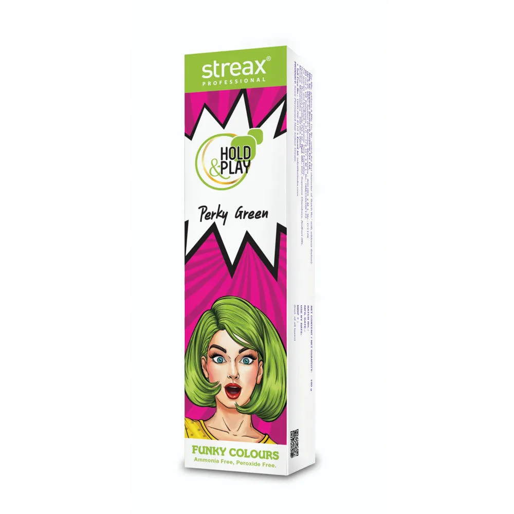 Streax Professional Hold & Play Funky Colours - Perky Green