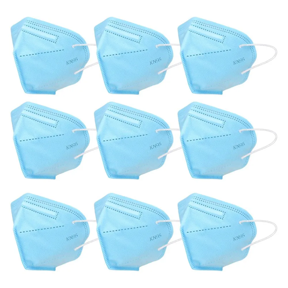 Fabula Pack Of 9 Kn95/N95 Anti-Pollution Reusable 5-Layer Mask (Blue )