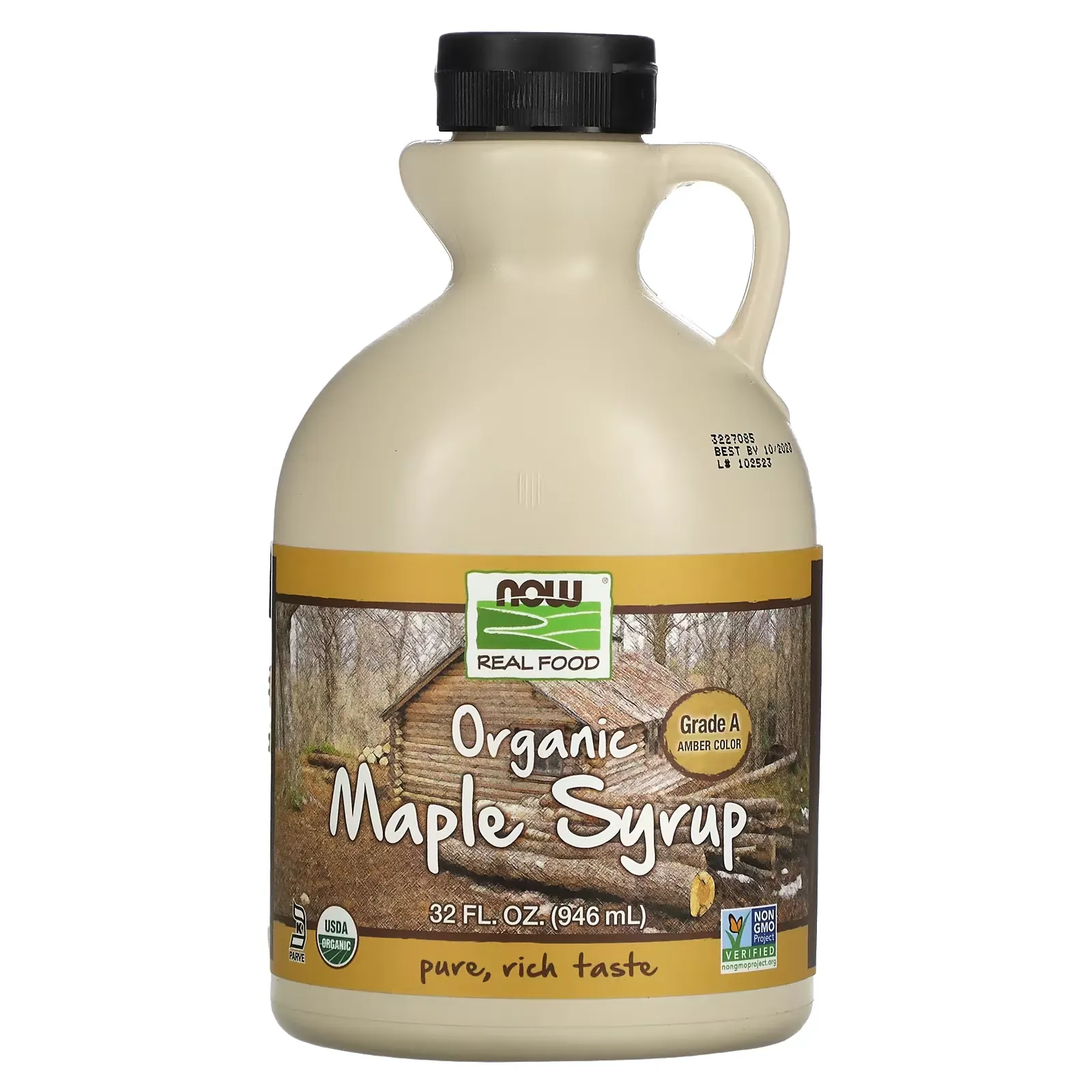 Real Food, Organic Maple Syrup, Grade A, Amber Color, 32 fl oz (946 ml)