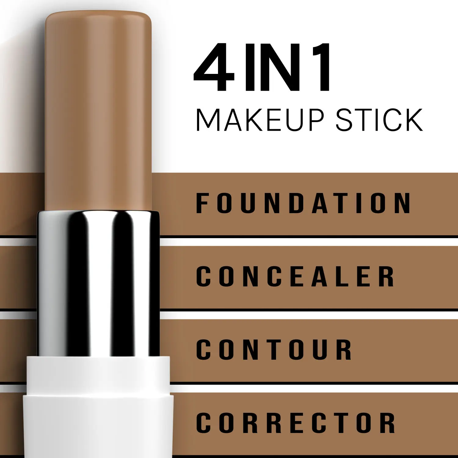 Bella Voste 4-in-1 MAKEUP STICK, BRONZY BUZZ (13) (5.5 g)