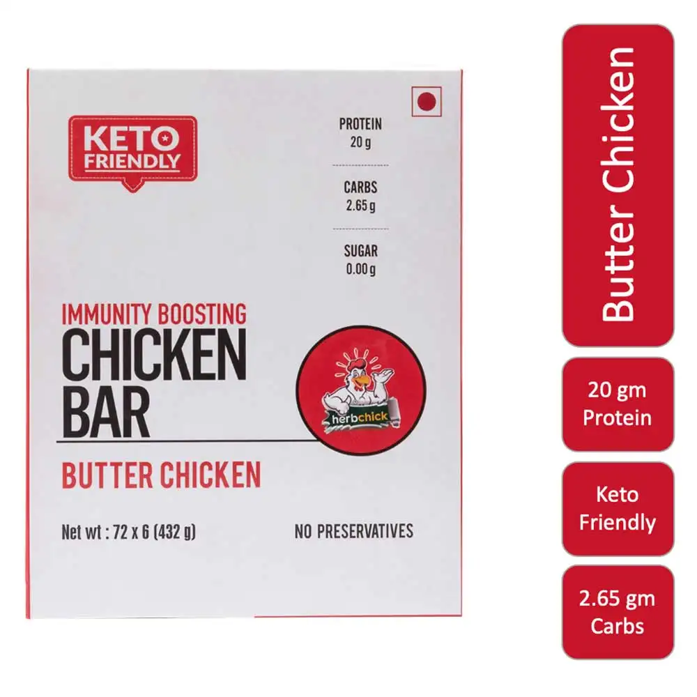 Herbchick Chicken Bars,  6 bar(s)  Butter Chicken