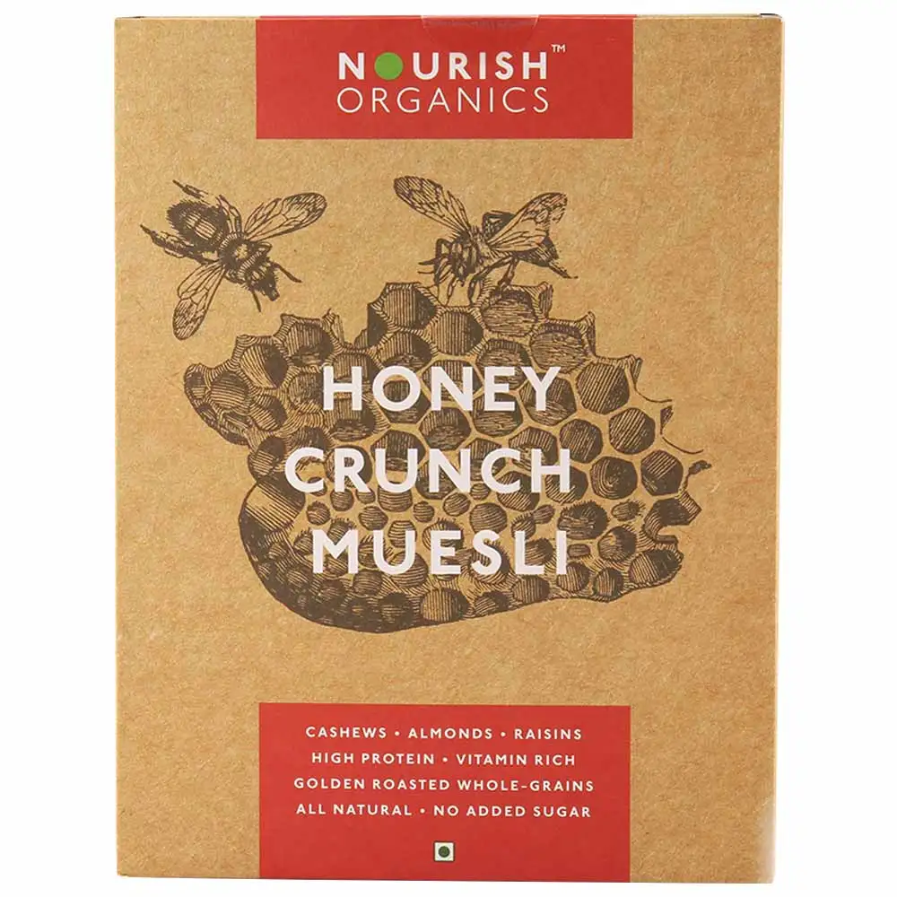 Nourish Organics Honey Crunch Muesli,  0.3 kg  Unflavoured