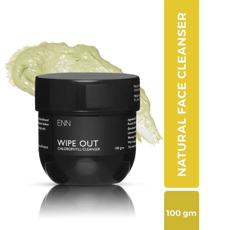 ENN Wipe Out- Chlorophyll Non-Foaming Face Cleanser with Mint, Rice Bran, Almond Powder