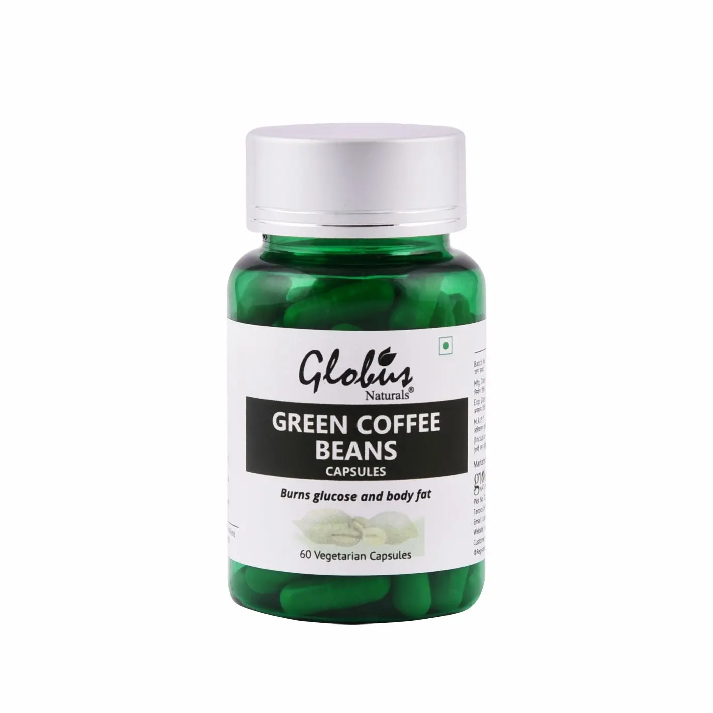 Globus Naturals Green Coffee Beans Weight Management Capsules|Helps In Reducing Body Fat|Full Of Antioxidants|Natural & Organic Ingrediants For Men & Women 60 Vegetarian Capsules