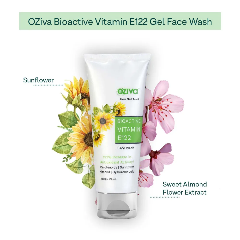 Oziva Bioactive Vitamin E122 Gel Face Wash with Hyaluronic Acid