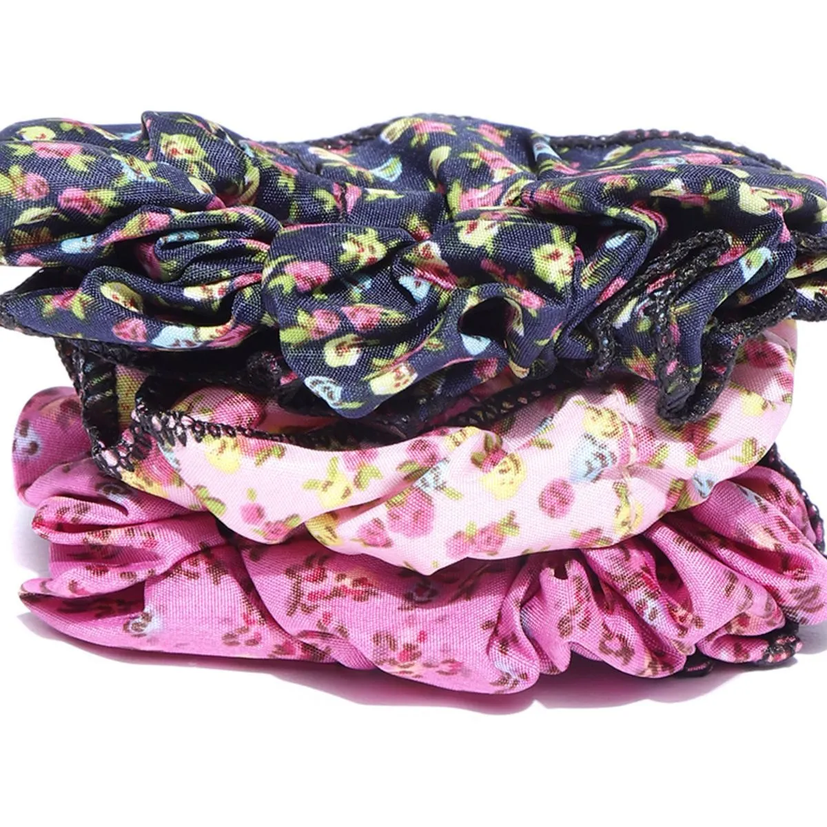 Blueberry Set Of 3 Multi Colour Scrunchie