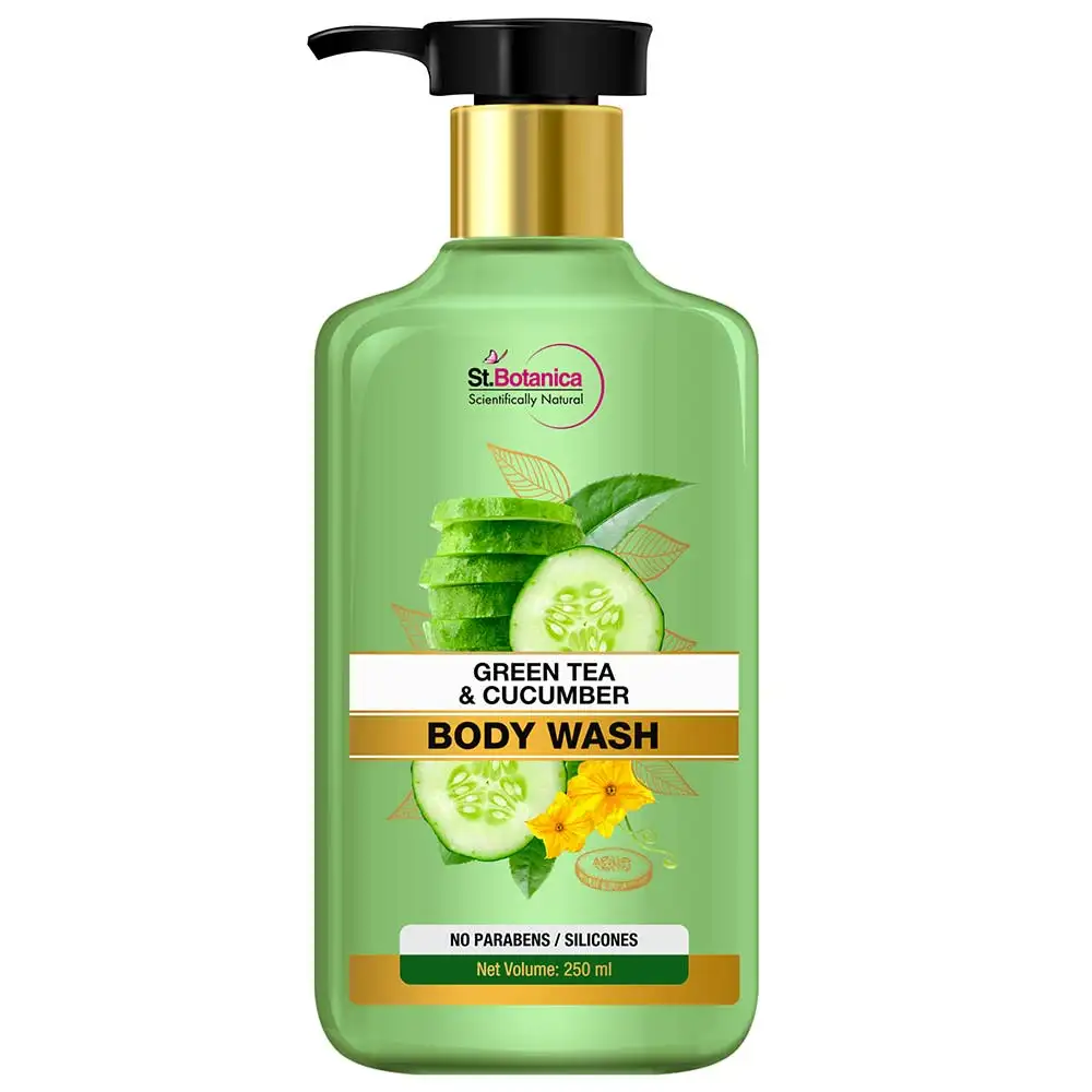 St.Botanica Green Tea & Cucumber Body Wash,  250 ml  for All Skin Type