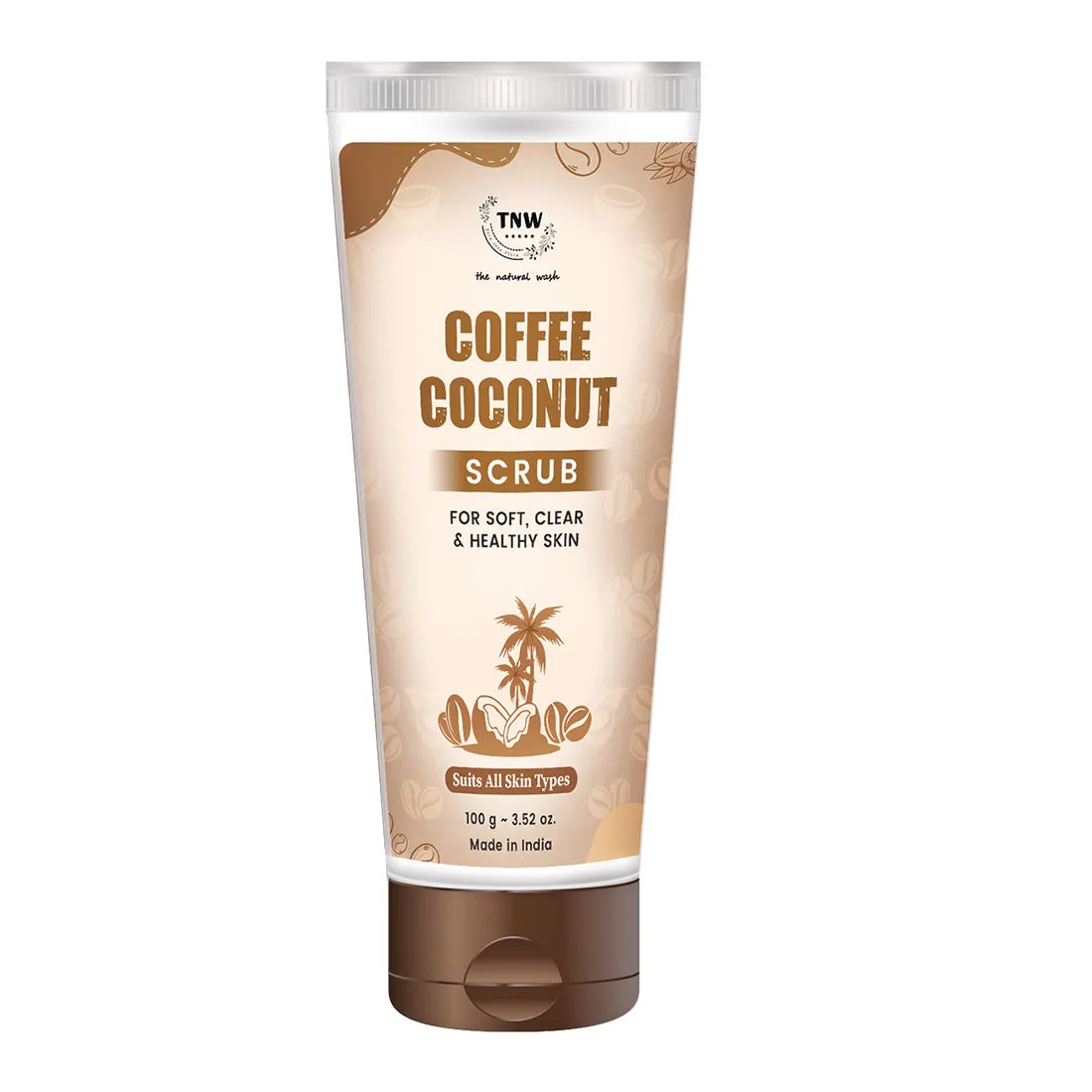 TNW The Natural Wash Coffee Coconut Deep Exfoliating Face & Body Scrub for Soft and Glowing Skin