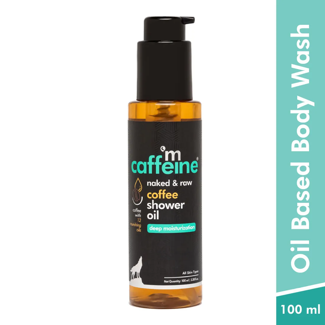 MCaffeine Coffee Shower Oil Body Wash - Moisturising Oil Based Soap Free Cleanser for Sensitive Skin