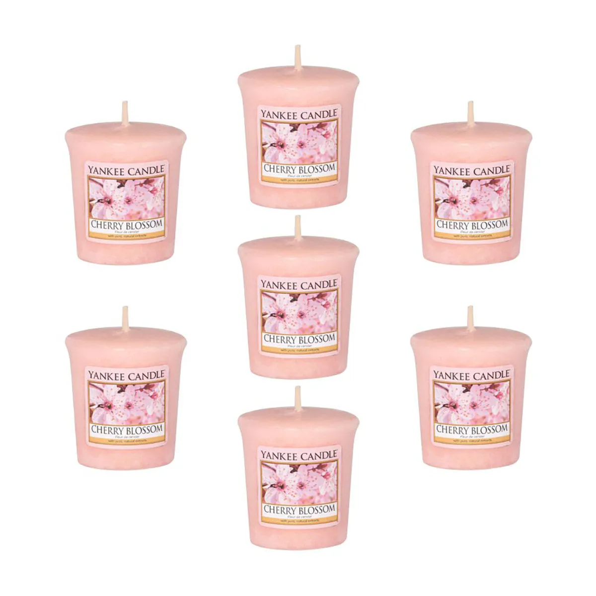 Yankee Candle Classic Votive Cherry Blossom Scented Candles - Pack of 7