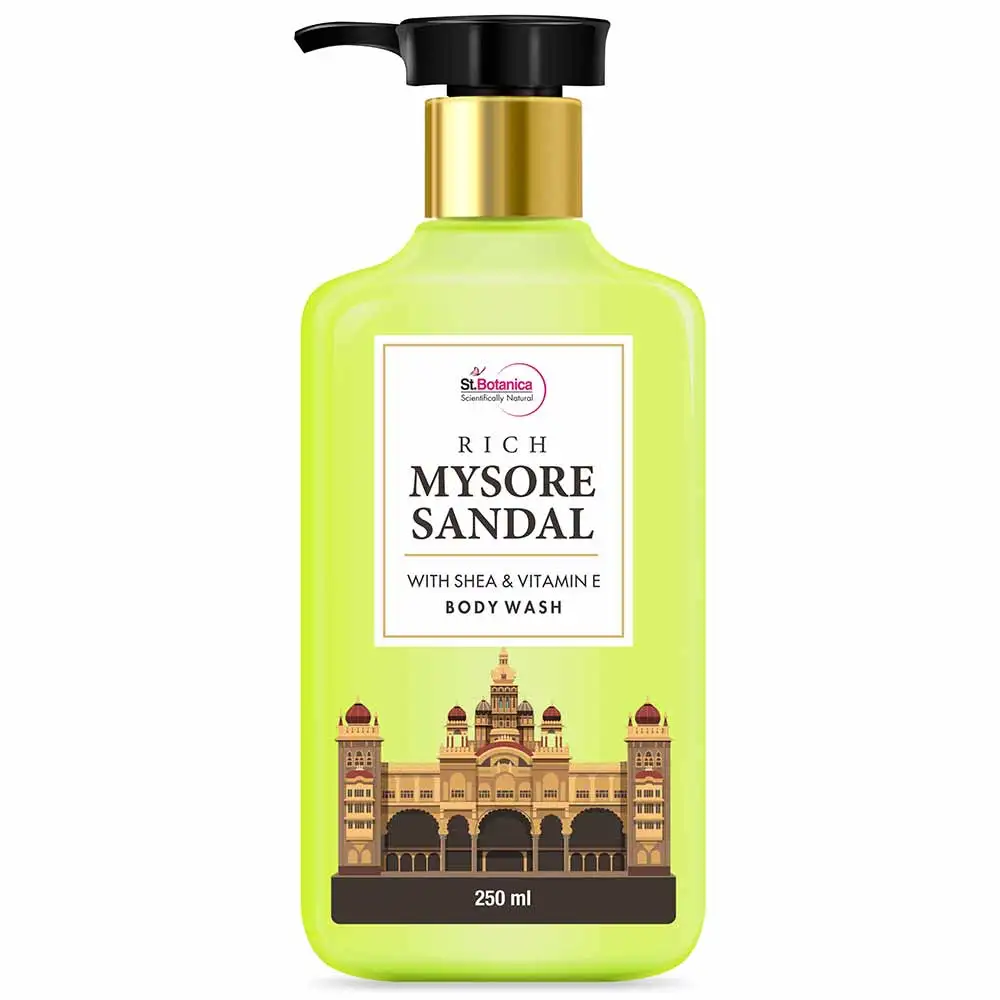 St.Botanica Rich Mysore Sandal With Shea & Vitamin E Body Wash,  250 ml  for All Skin Type