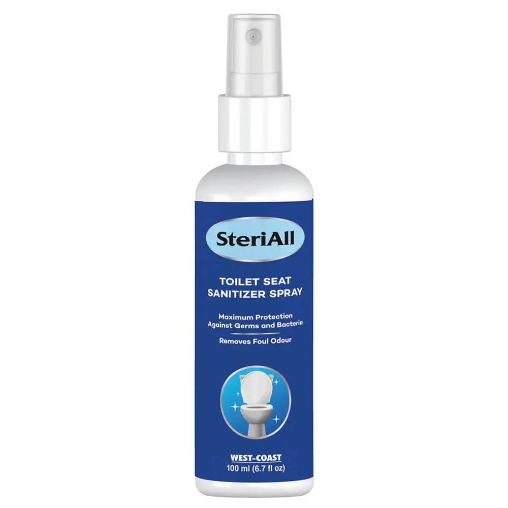 West Coast SteriAll Toilet Seat Sanitizer Spray,  Fragrance Free  100 ml  Protection Against Germs and Bacteria