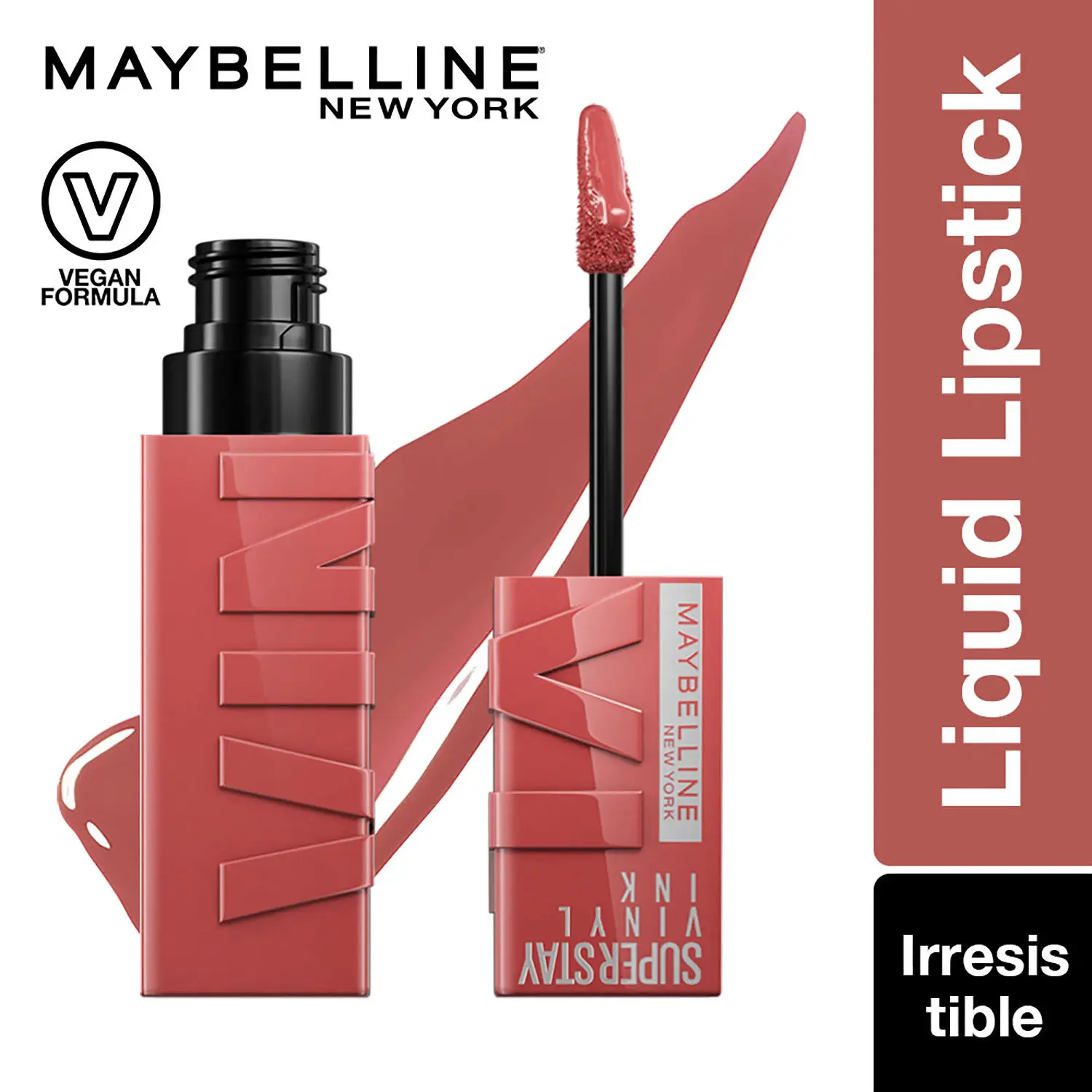 Maybelline Superstay Vinyl Ink Liquid Lipstick, Irresistible, 4.2ml | High Shine That Lasts for 16 HRs