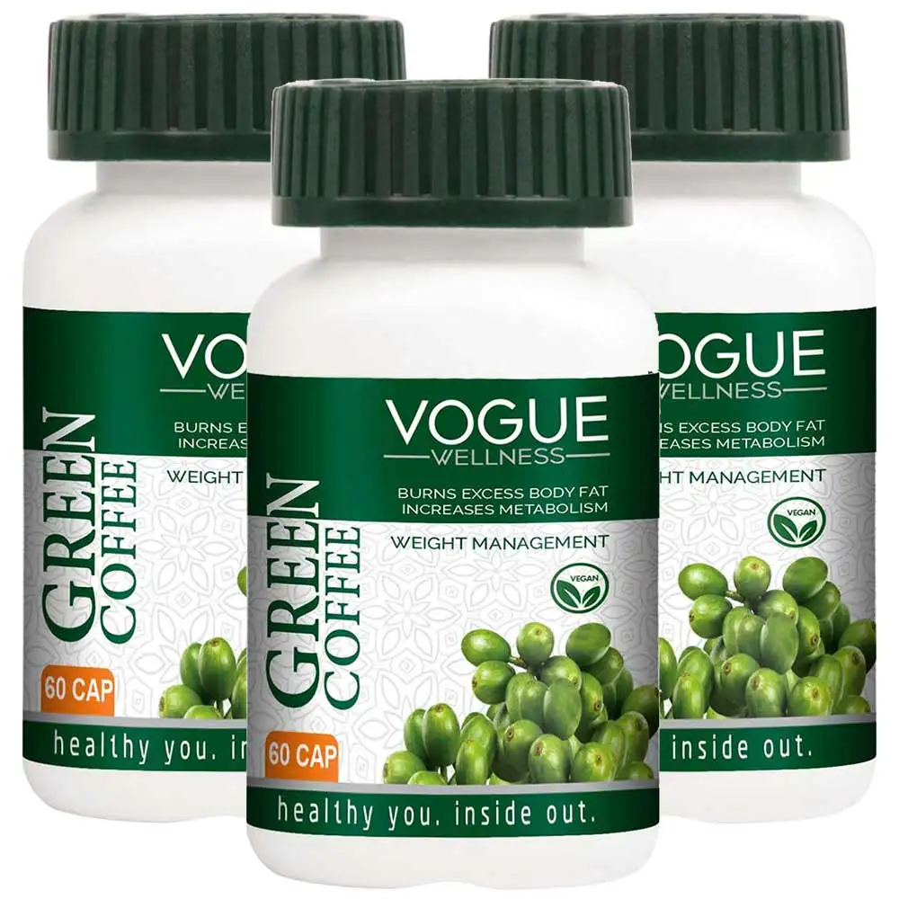 Vogue Wellness Green Coffee - Pack of 3,  60 capsules