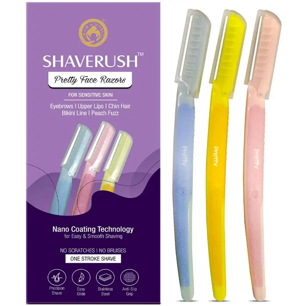 Mom & World ShaveRush Women Pretty Face Razors,  3 Piece(s)/Pack  for Sensitive Skin