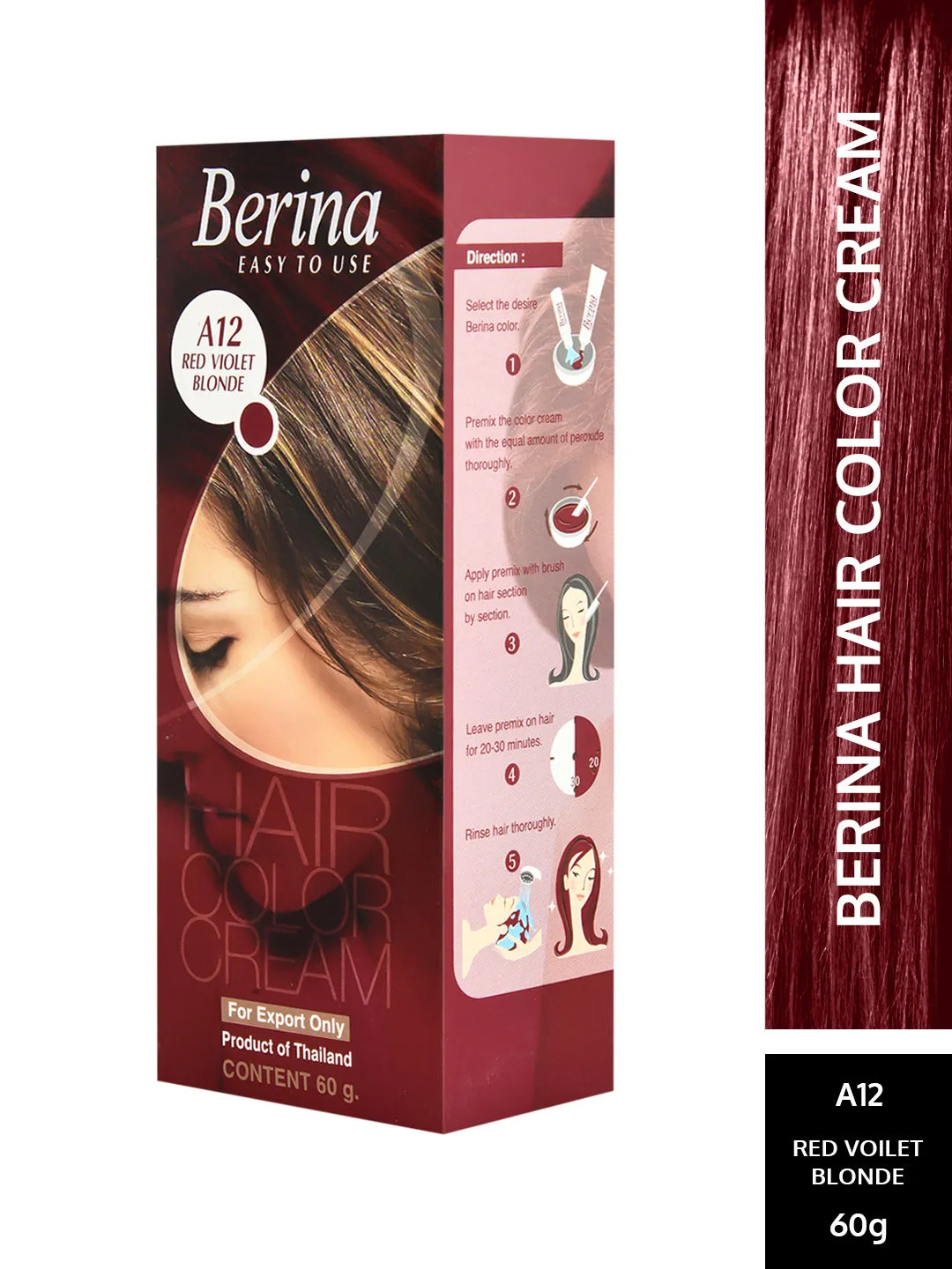 Berina Hair Color Cream - Red Violet Blonde