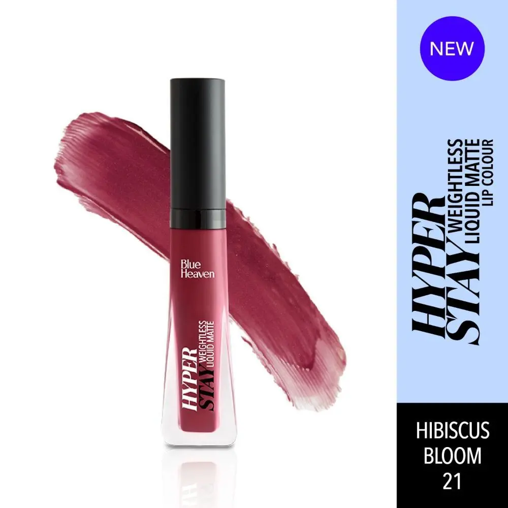 Blue Heaven Hyperstay Weightless Liquid Matte Lipcolor, Hibiscus Bloom -21, 6ml