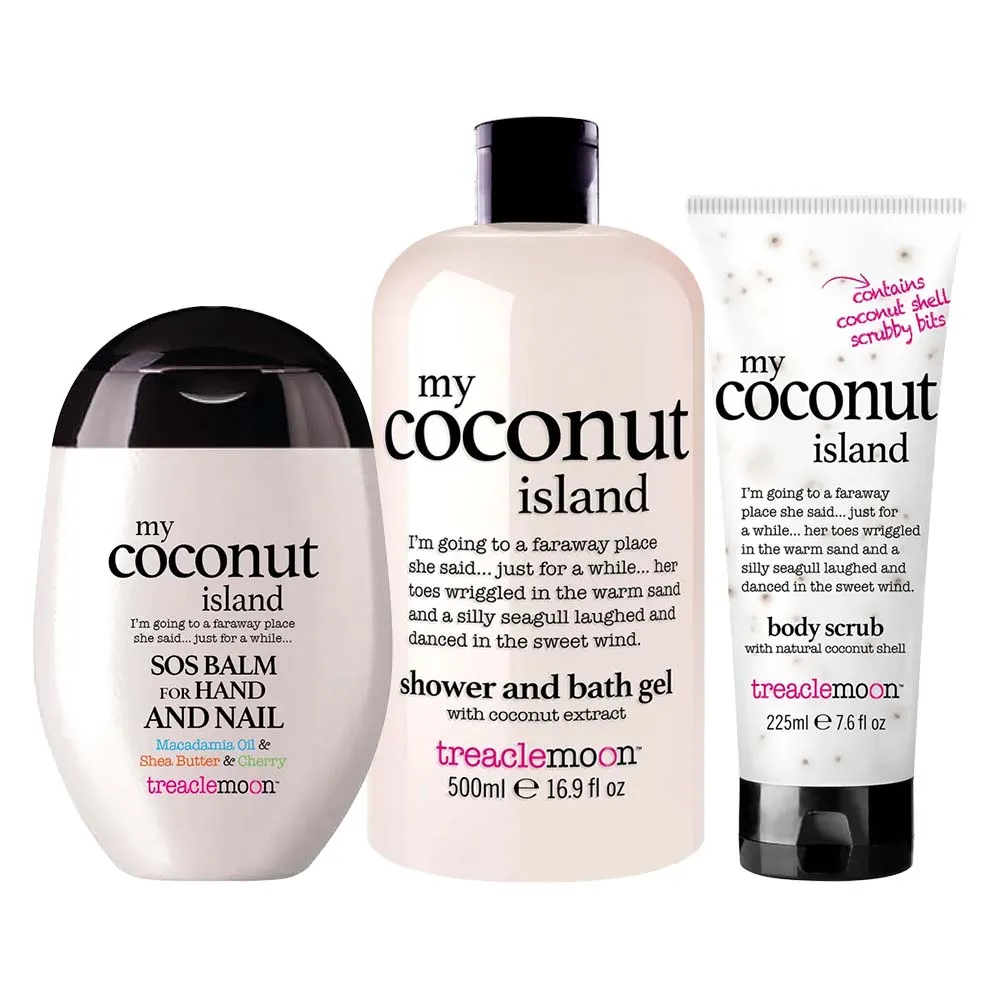 Treaclemoon My Coconut Island Combo(shower Gel + Body Scrub + Hand Cream)