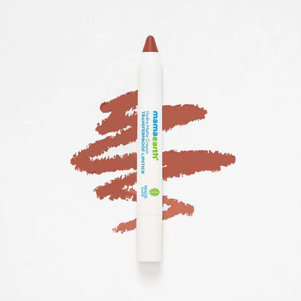 Mamaearth Hydra-Matte Crayon Transferproof Lipstick with Argan Oil - 05 Cappuccino Brown - 2.4 g