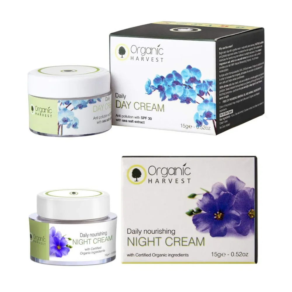 Organic Harvest Daily Nourishing Night Cream and Day Cream Combo