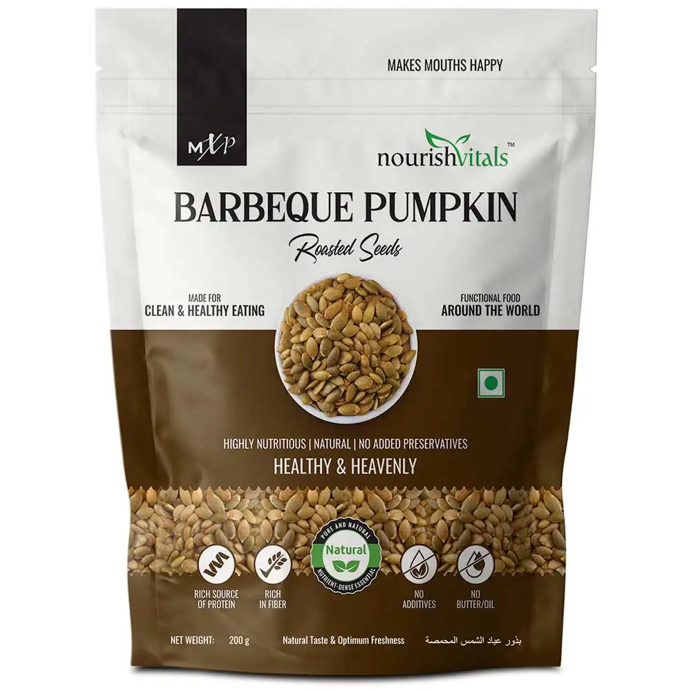 NourishVitals Barbeque Pumpkin Roasted Seeds,  Unflavoured  200 g