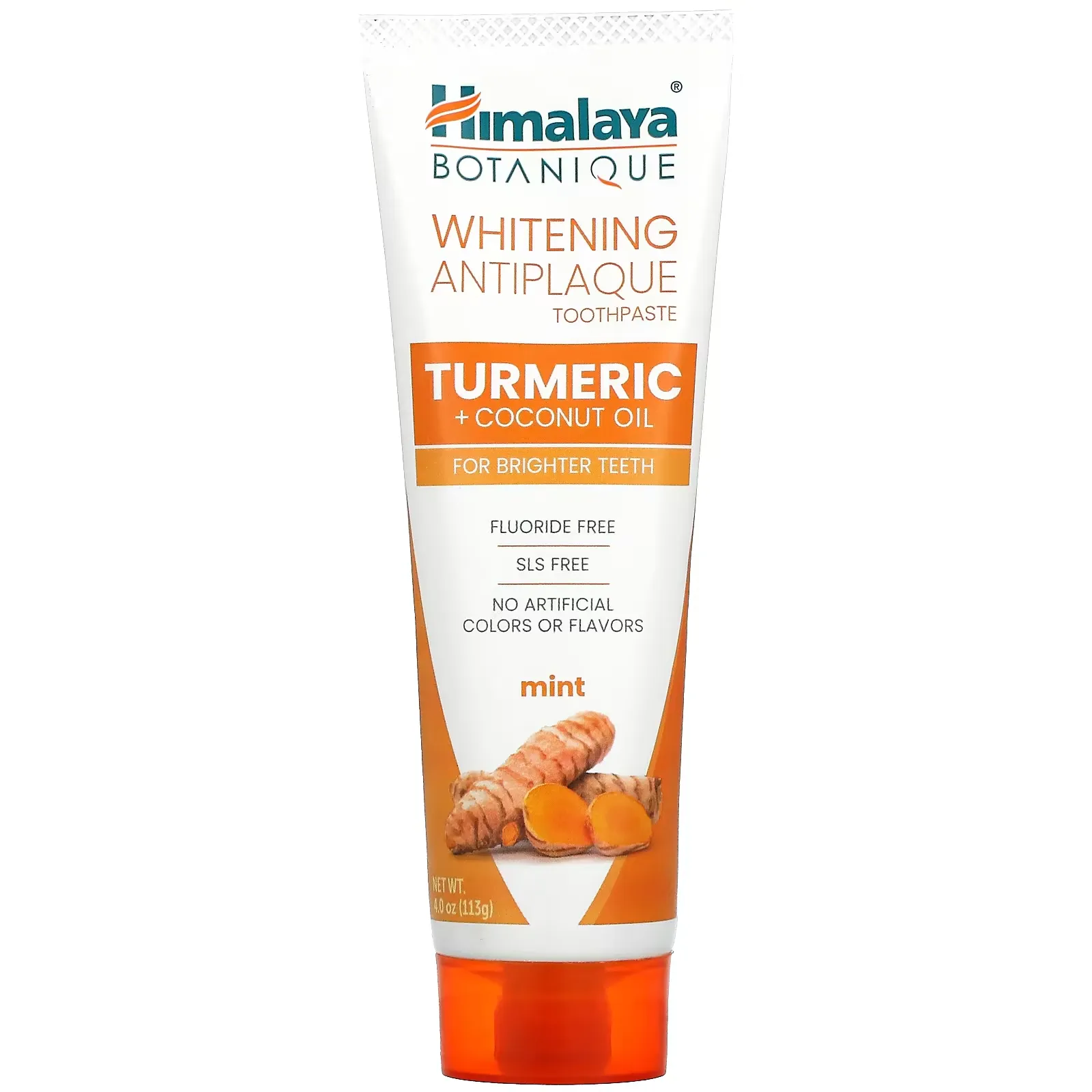 Whitening Antiplaque Toothpaste, Turmeric + Coconut Oil, Mint ,  4.0 oz ( 113 g)