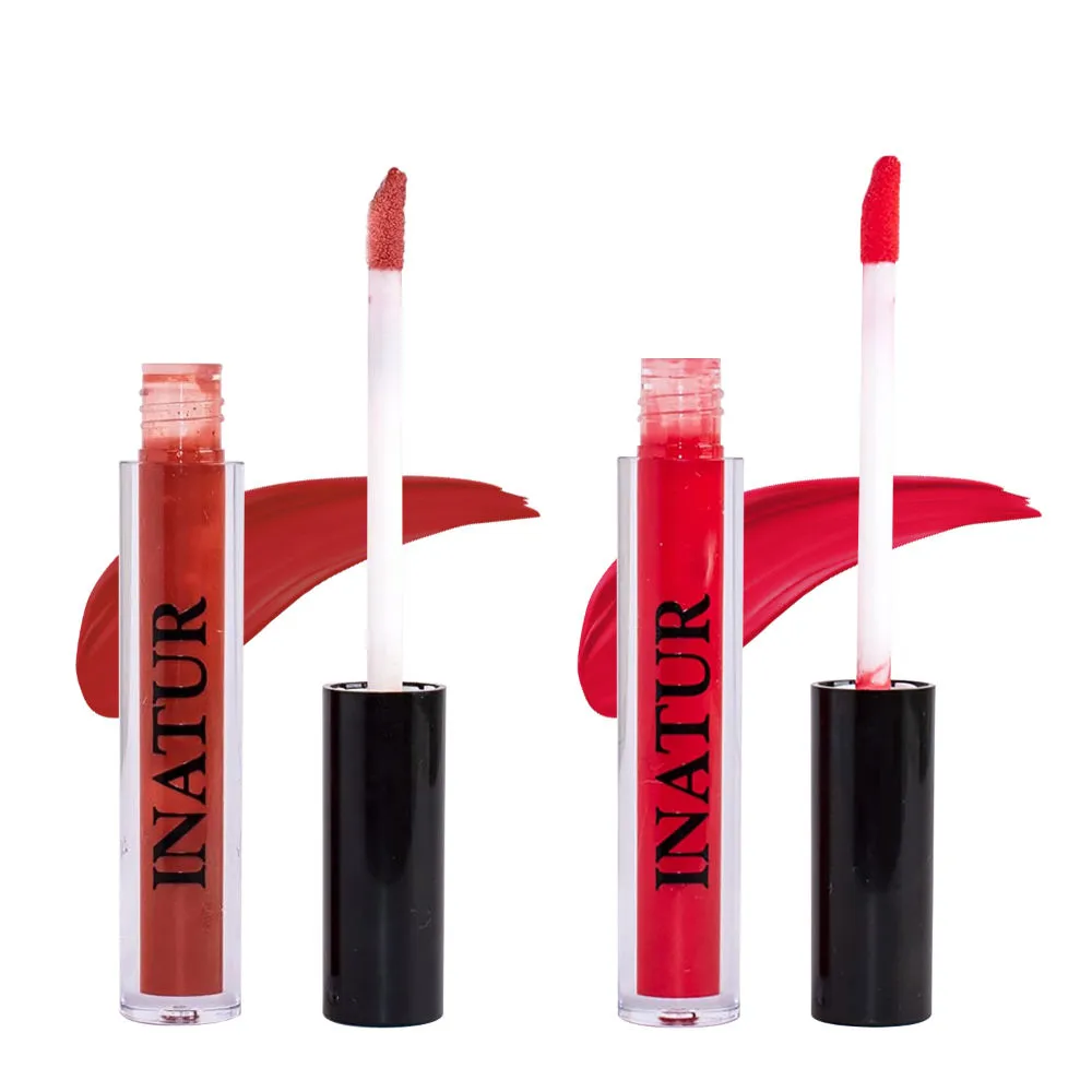 Inatur Lip Gloss Wild Brown & Cheeky Red