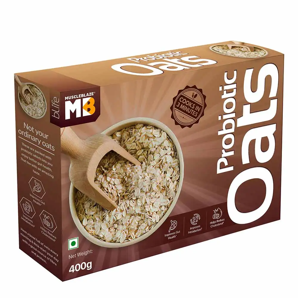 MuscleBlaze Probiotic Oats,  400 g  Unflavoured