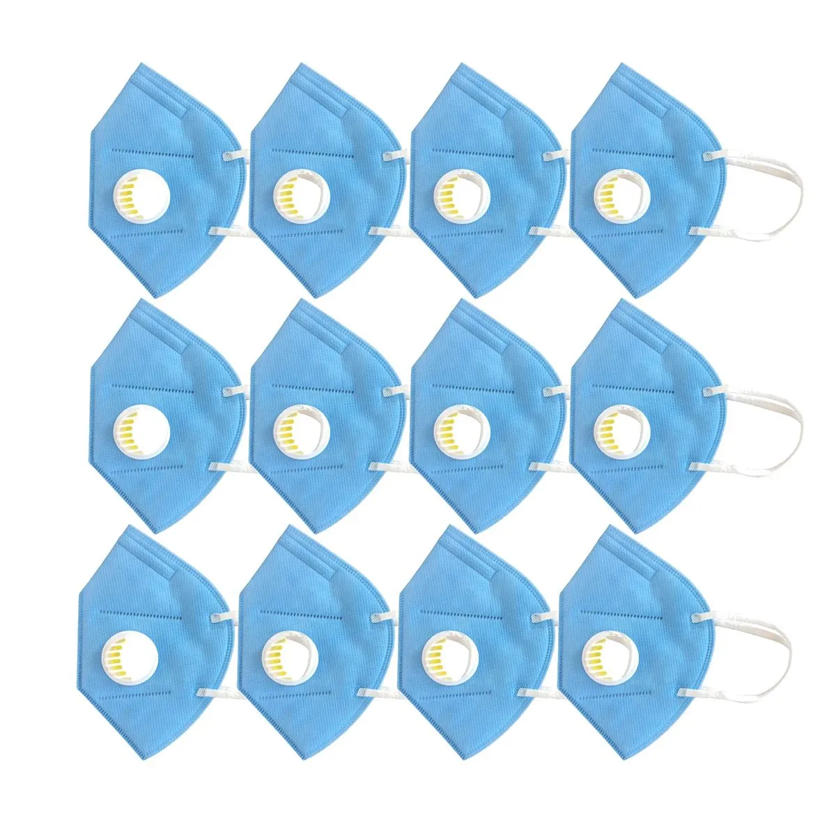 Fabula Pack of 12 Anti-Pollution Reusable 5 Layer Mask - Blue