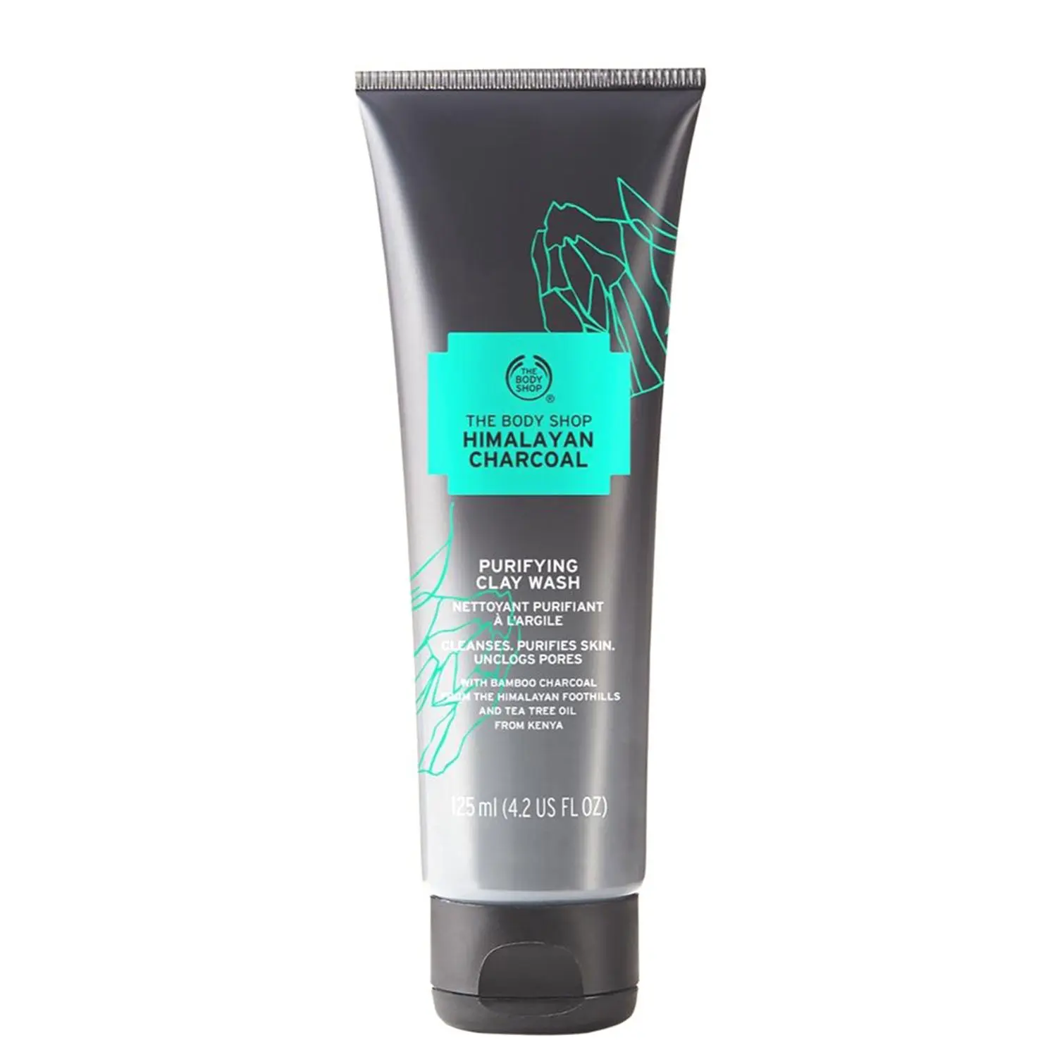 The Body Shop Vegan Himalayan Charcoal Purifying Clay Wash, 125Ml