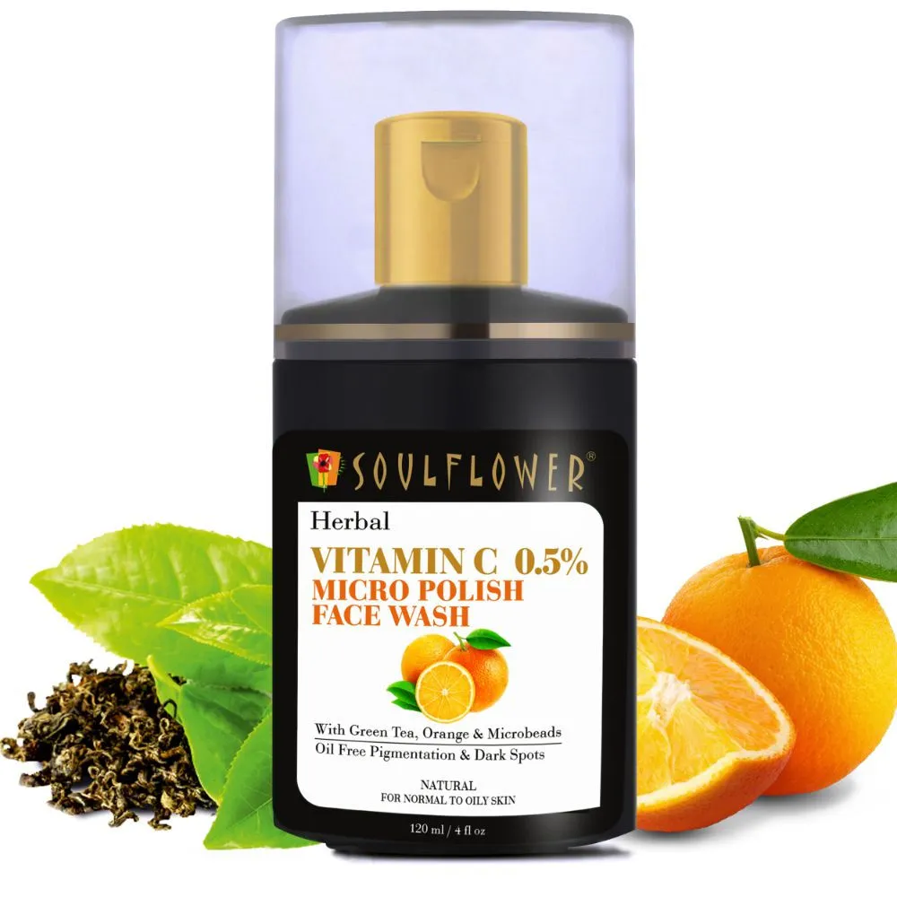 Soulflower Herbal Vitamin C Micro Polish Face Wash