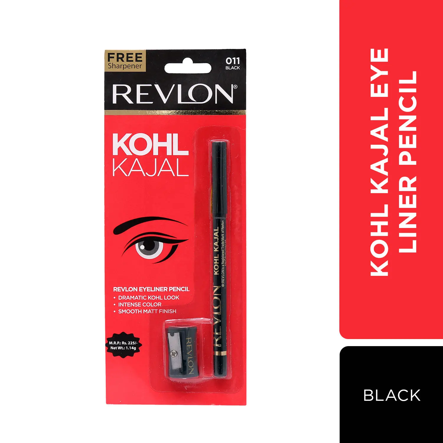 Revlon Kohl Kajal Eye Liner Pencil - Black (1.14 g)