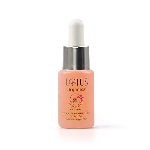 Lotus Organics+ Precious Brightening Face Oil | 100% Organic White Peony | Sulphate & Paraben Free | All Skin Types | 15ml